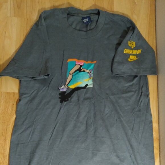 Vintage 80s Nike Cascade Run Off T-Shirt - Picture 1 of 8